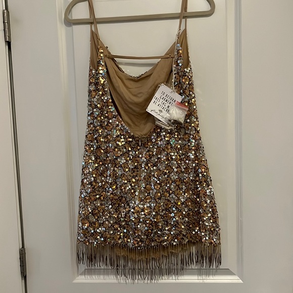 NWT Free People Love Strong Sequin Mini Dress - Picture 7 of 15